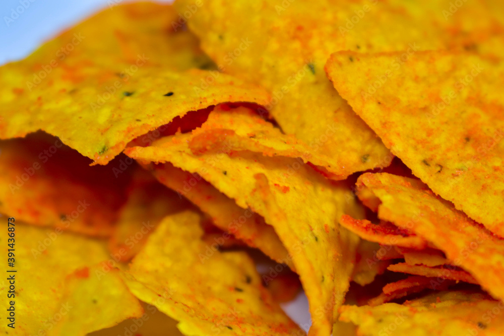 tasty and spicy nacho chips