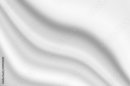 Rippled white silky cloth background.