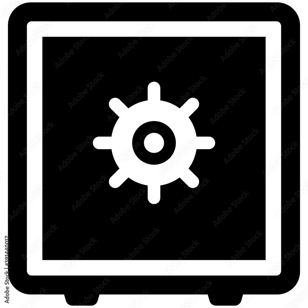 Solid icon design of a bank safe, locker
Solid icon design of a bank safe, locker