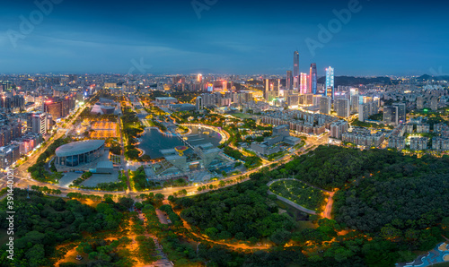 Night View of Central Square of Dongguan City  Guangdong