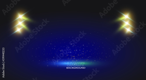 Bright stadium arena lights. Sports stadium with lights, eps 10.