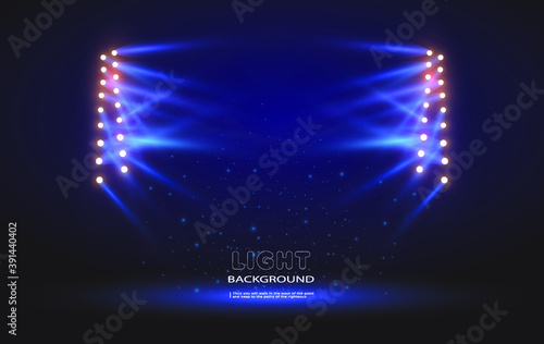 Bright stadium arena lights. Sports stadium with lights, eps 10.