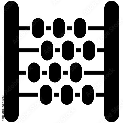 
Solid icon design of an abacus
