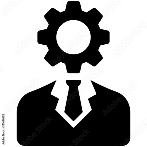 
Solid icon design of administrator
