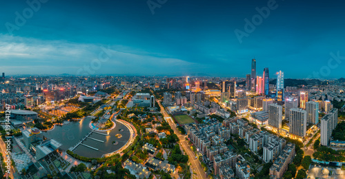 Night View of Central Square of Dongguan City, Guangdong © Weiming
