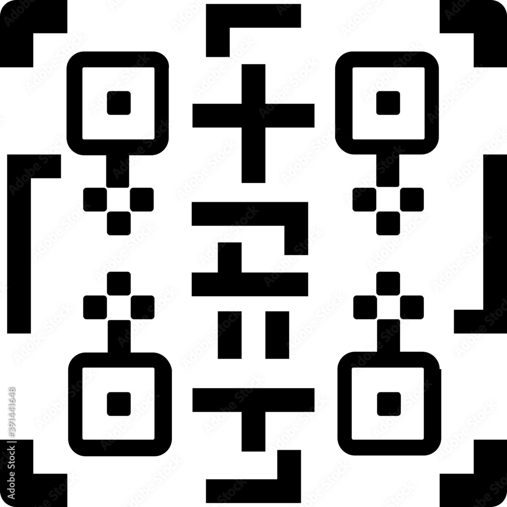 Simple QR code solid icon
Simple QR code solid icon