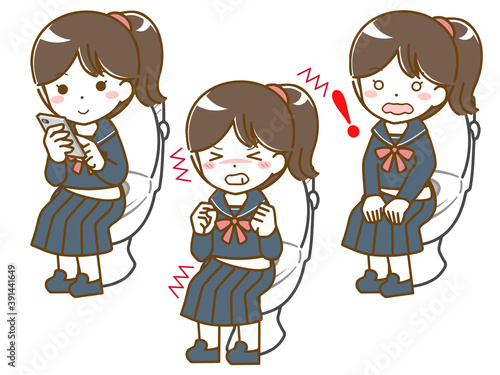 女子学生のトイレ