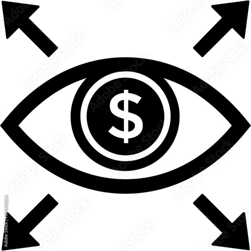 
A dollar eye with exposure concept
