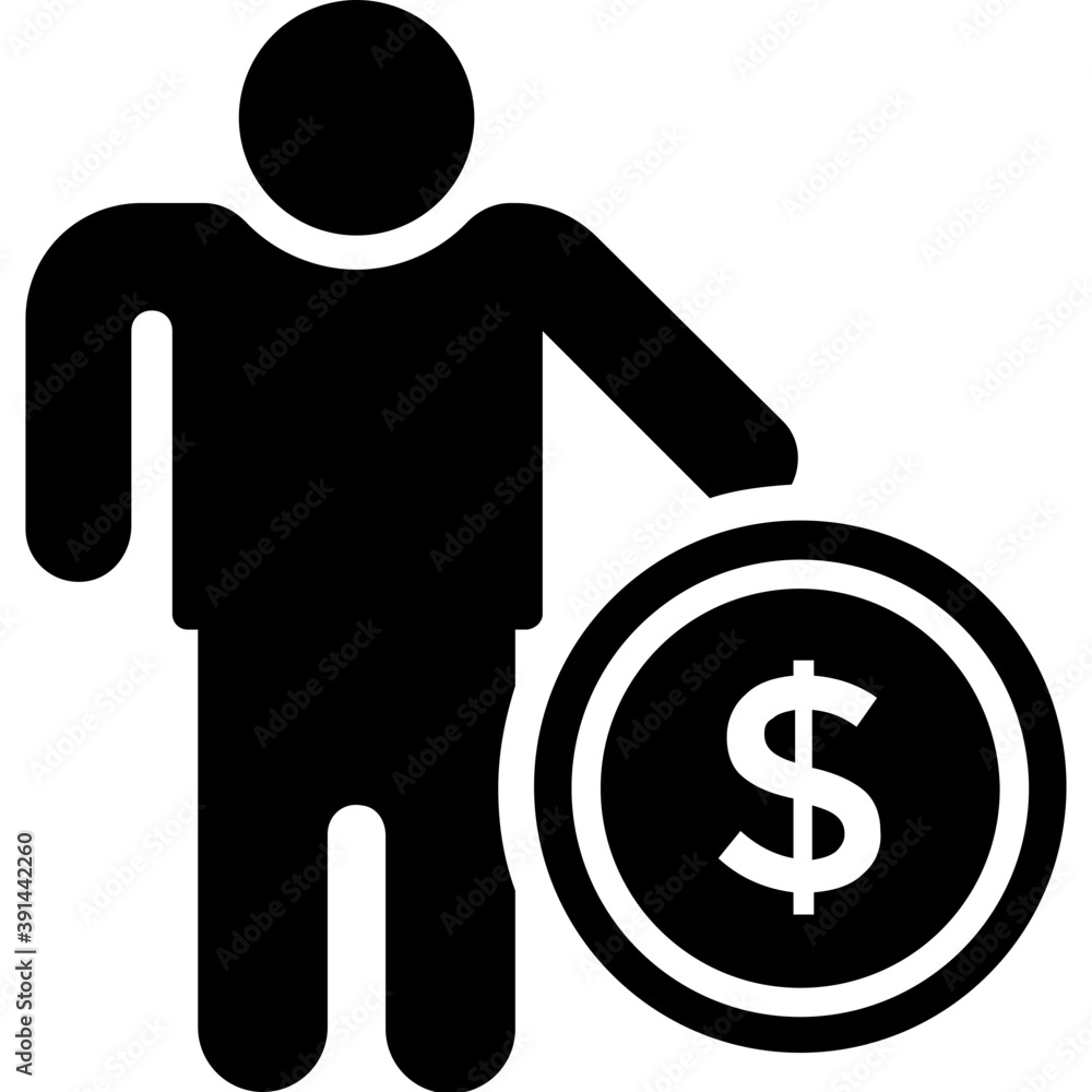 Reimbursement or cash payment glyph icon
Reimbursement or cash payment glyph icon