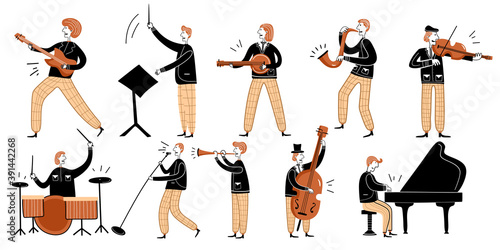 Jazz music festival cartoon...