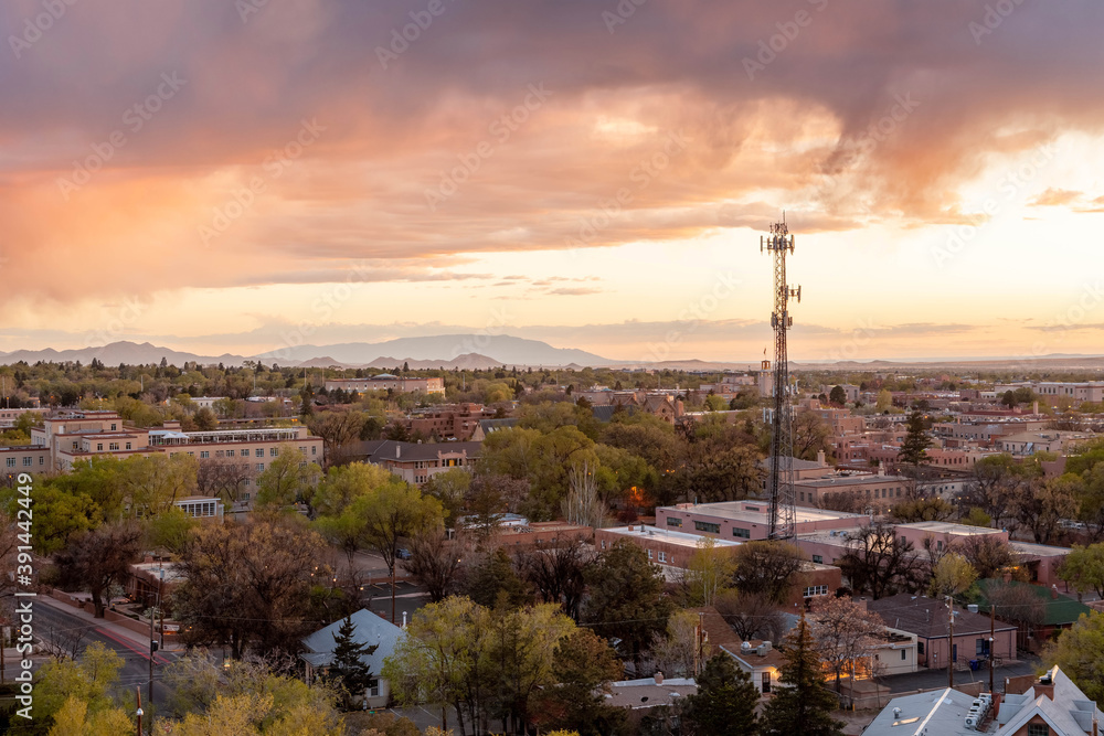 Obraz premium Downtown Santa Fe, New Mexico