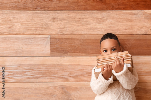 Cute African-American boy w...