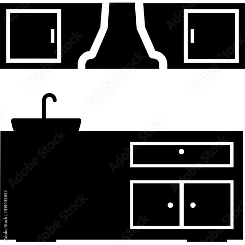 
An inside view of kitchen with wooden interior and sink 
