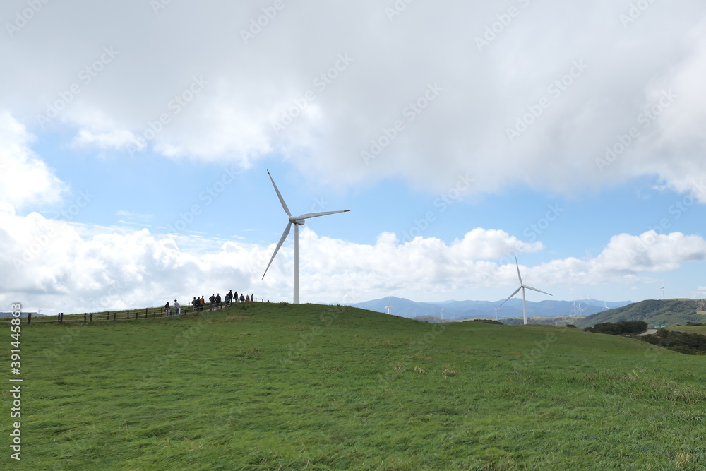 Obraz premium wind turbines farm