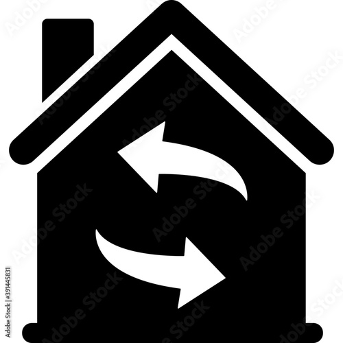 
A house with relocating arrows
