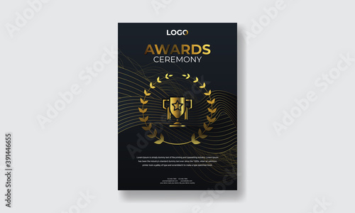 award ceremony invitation flyer poster template.