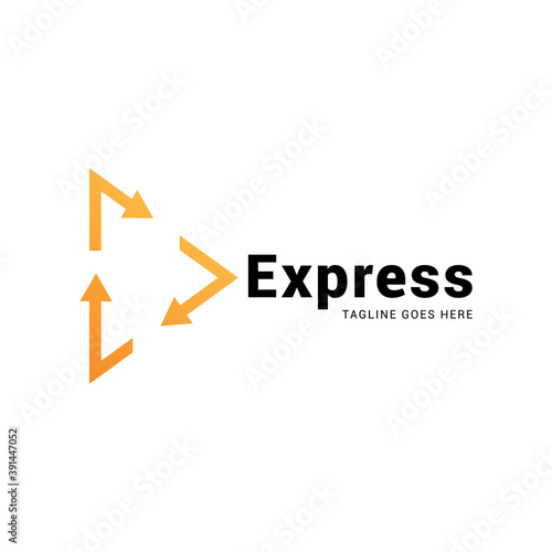 Free Download Express arrow logo icon vector template. - GFXLoad