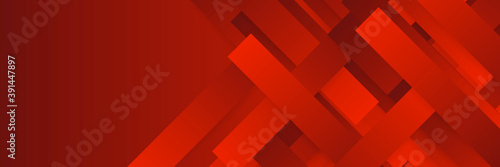 Red banner background