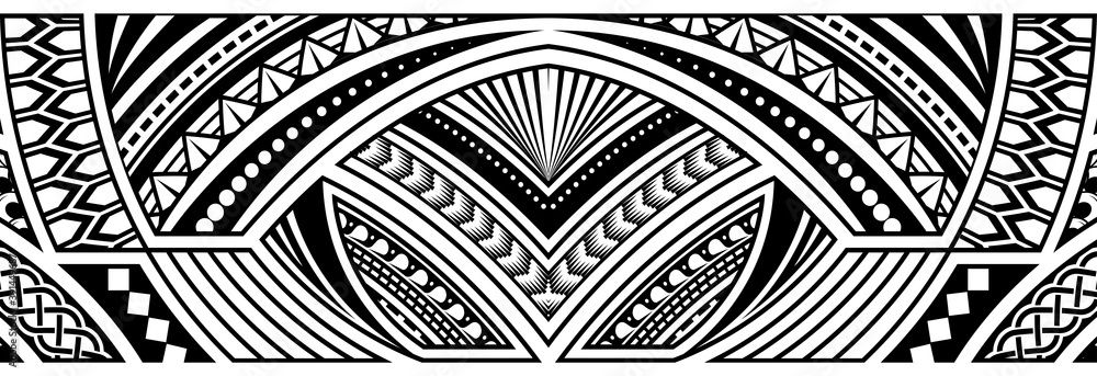 Abstract tribal art tattoo border Abstract tribal art tattoo border