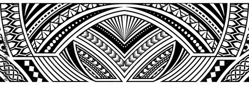 Abstract tribal art tattoo border
