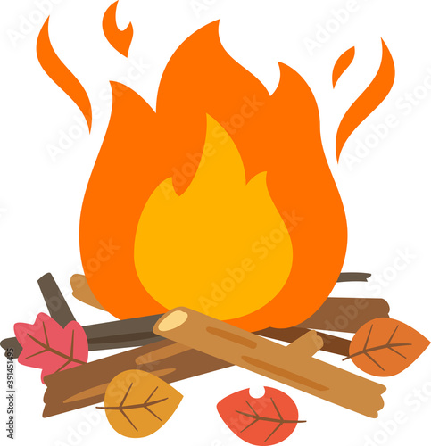 たき火、落ち葉焚き