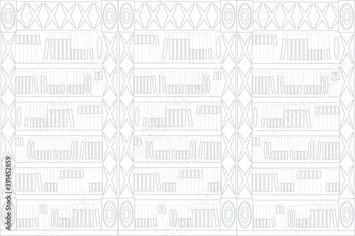 Abstract bookcase in graphic design.