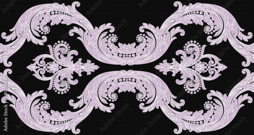 Decorated with elegant and luxurious patterns. Rococo, Baroque style ...