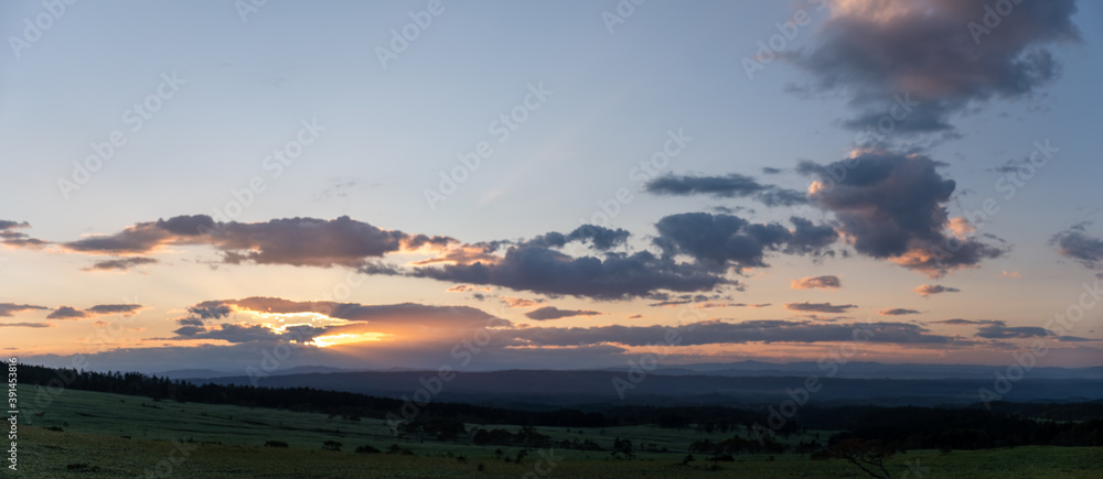 Mountain ranges during sunset Mountain ranges during sunset