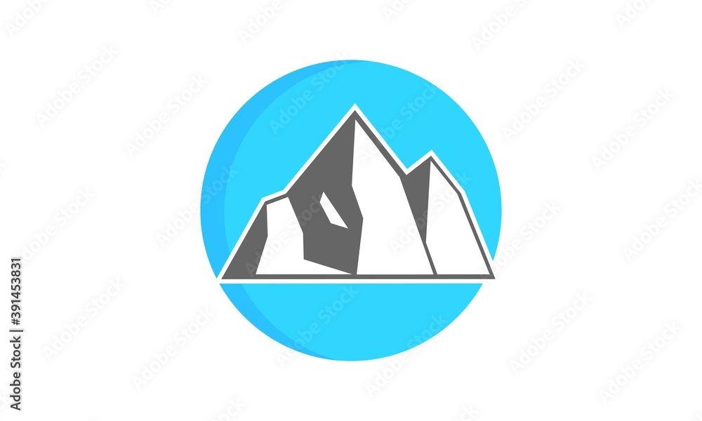 Mountain peak illustration vector icon Mountain peak illustration vector icon