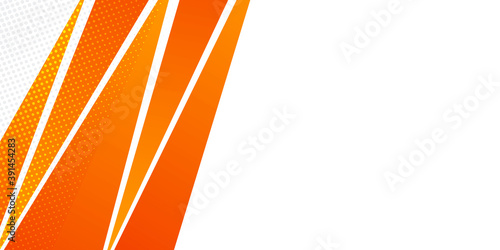 Yellow orange and white abstract background with halftone and triangles