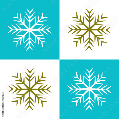 Snowflakes seamless background, wrapping vector template, flat design, Christmas decorations.
