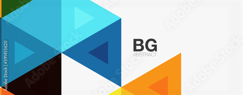 Free Download Mosaic triangle pattern abstract background for cover, banner, flyer and poster and other template - GFXLoad