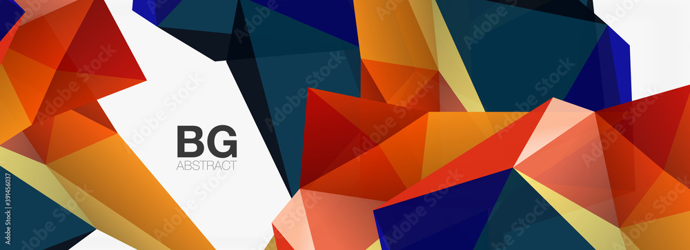 3d mosaic abstract backgrounds, low poly shape geometric design 3d mosaic abstract backgrounds, low poly shape geometric design