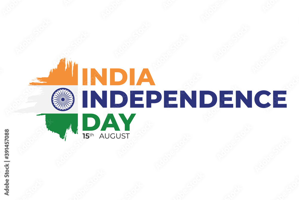 Happy India Independence Day greeting card, banner, poster design print. Indian flag grunge vector illustration on white background. Asian national holiday. Vector illustration Happy India Independence Day greeting card, banner, poster design print. Indian flag grunge vector illustration on white background. Asian national holiday. Vector illustration