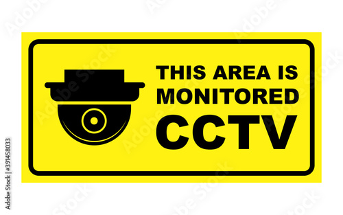 Illustration graphic vector of Warning Sticker for CCTV Camera design