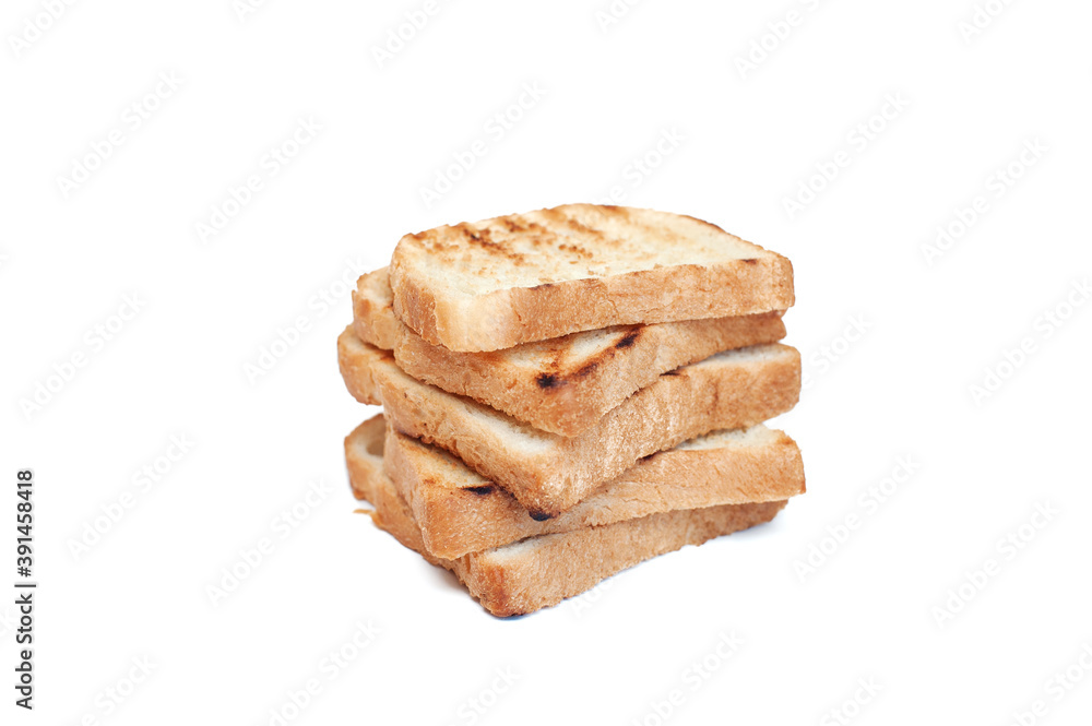 Sliced bread toaster isolated on white