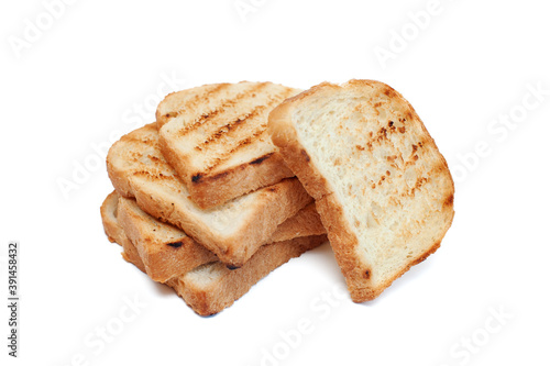 Sliced bread toaster isolated on white