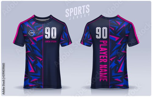 t-shirt sport design template, Soccer jersey mockup for football club. uniform front and back view.