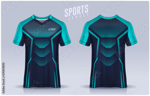 t-shirt sport design template, Soccer jersey mockup for football club. uniform front and back view.