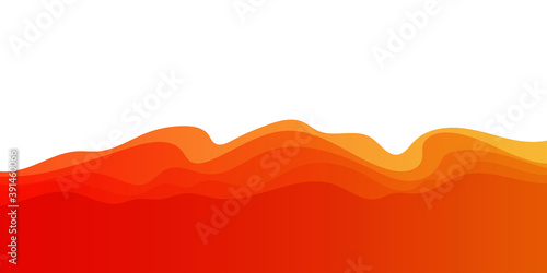 Fire wave flames flowing lines curve concept border background vector illustration and copy space for text.