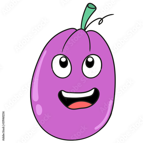 the purple eggplant was laughing