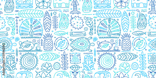Sri Lanka art travel, tribal seamless pattern for your design