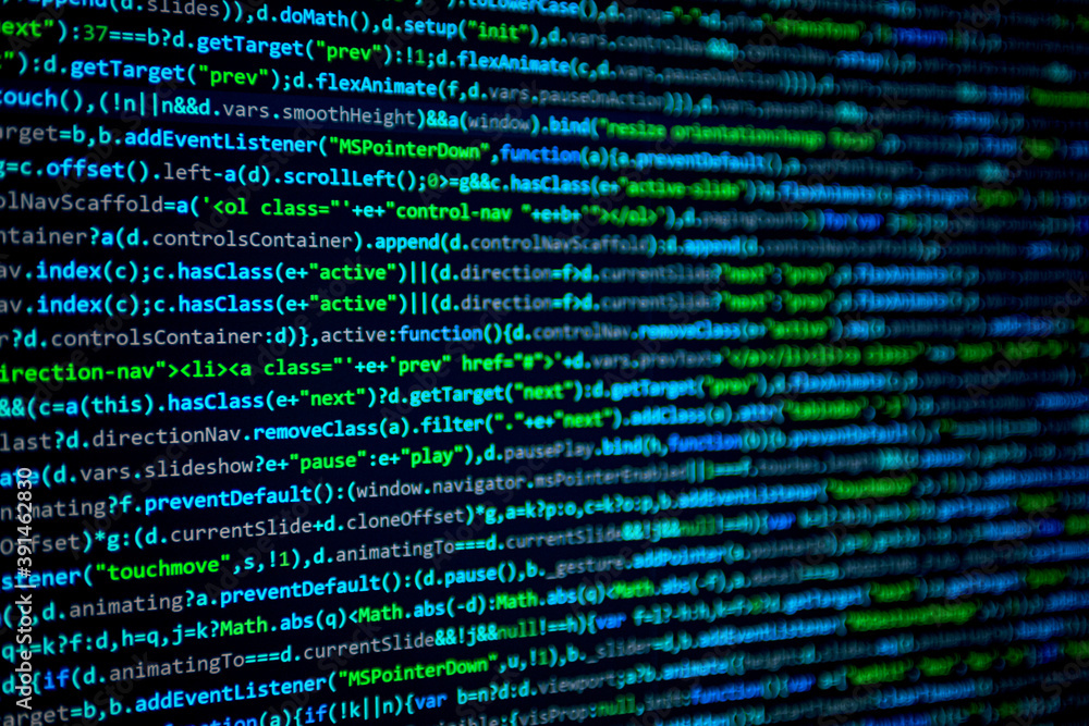 Screen with software developer code. JS
Javascript Screen with software developer code. JS
Javascript