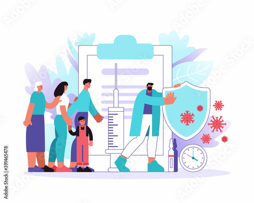 Male doctor protecting family from virus germs