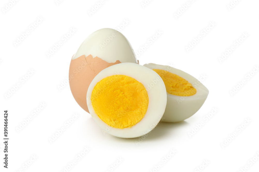 Hard boiled eggs isolated on white background Hard boiled eggs isolated on white background