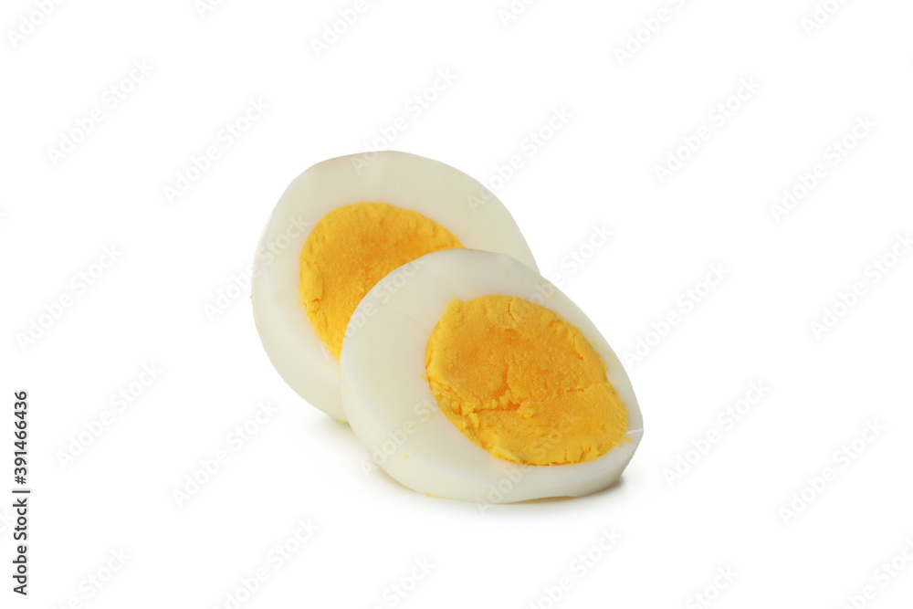 Hard boiled egg isolated on white background Hard boiled egg isolated on white background