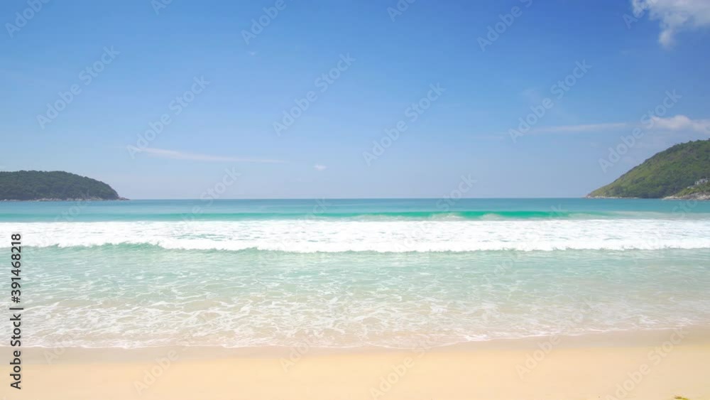 Nature video Phuket beach sea. Scene of landscape views beach sea sand in summer day, beach sea space area. At Karon beach, Phuket, Thailand. On November 10th, 2020. 4K. UHD Video clip. Nature video Phuket beach sea. Scene of landscape views beach sea sand in summer day, beach sea space area. At Karon beach, Phuket, Thailand. On November 10th, 2020. 4K. UHD Video clip.