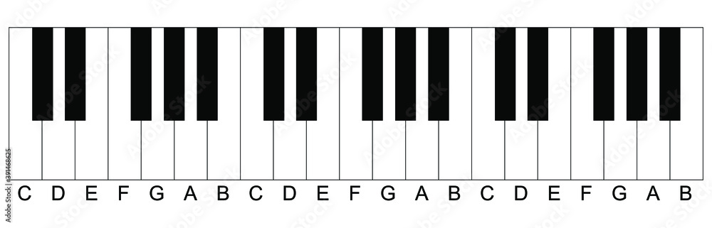 Fototapeta premium piano keys vector illustration