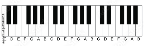 piano keys vector illustration