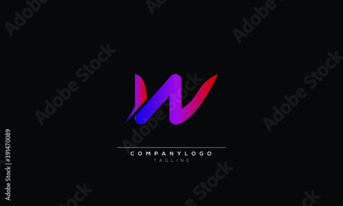 WN Abstract initial monogram letter alphabet logo design photo